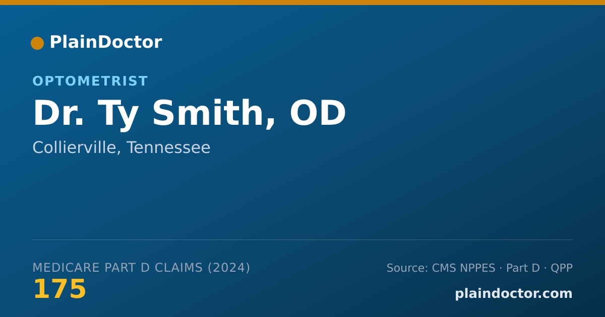 Shareable card for Ty Smith, OD - Optometrist, Collierville, TN