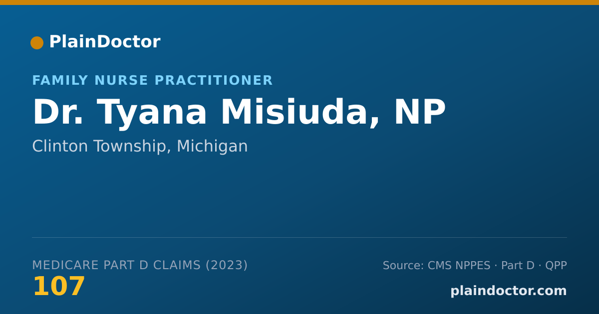 Shareable card for Tyana Misiuda, NP - Family Nurse Practitioner, Clinton Township, MI
