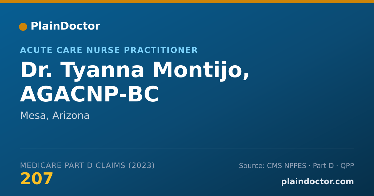 Shareable card for Tyanna Montijo, AGACNP-BC - Acute Care Nurse Practitioner, Mesa, AZ