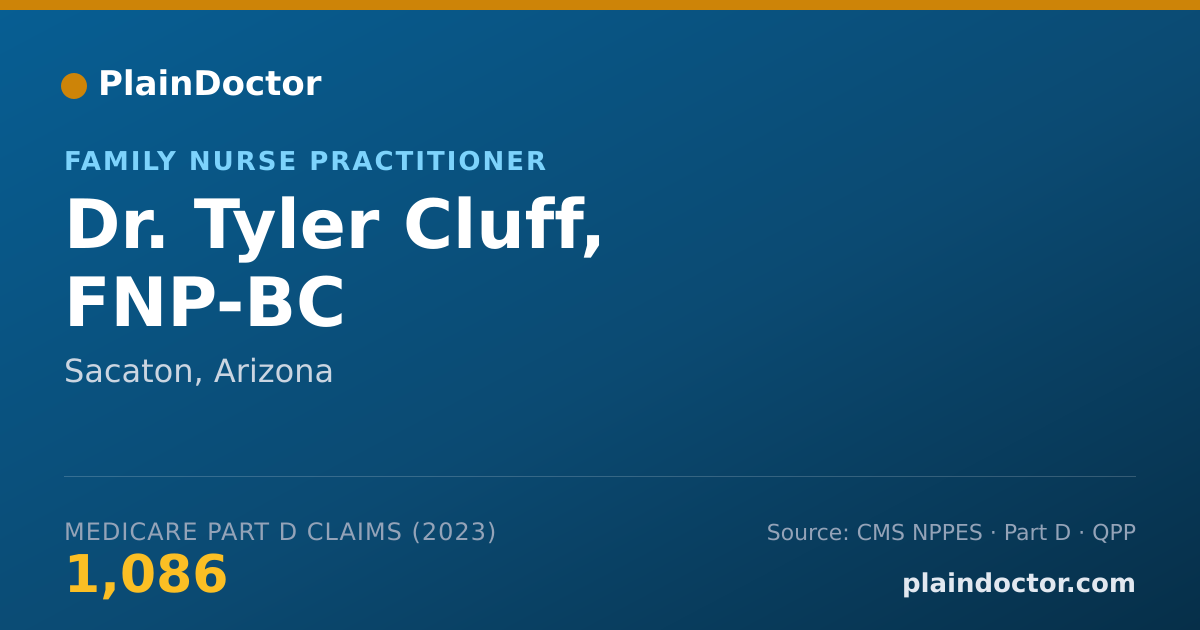 Shareable card for Tyler Cluff, FNP-BC - Family Nurse Practitioner, Sacaton, AZ
