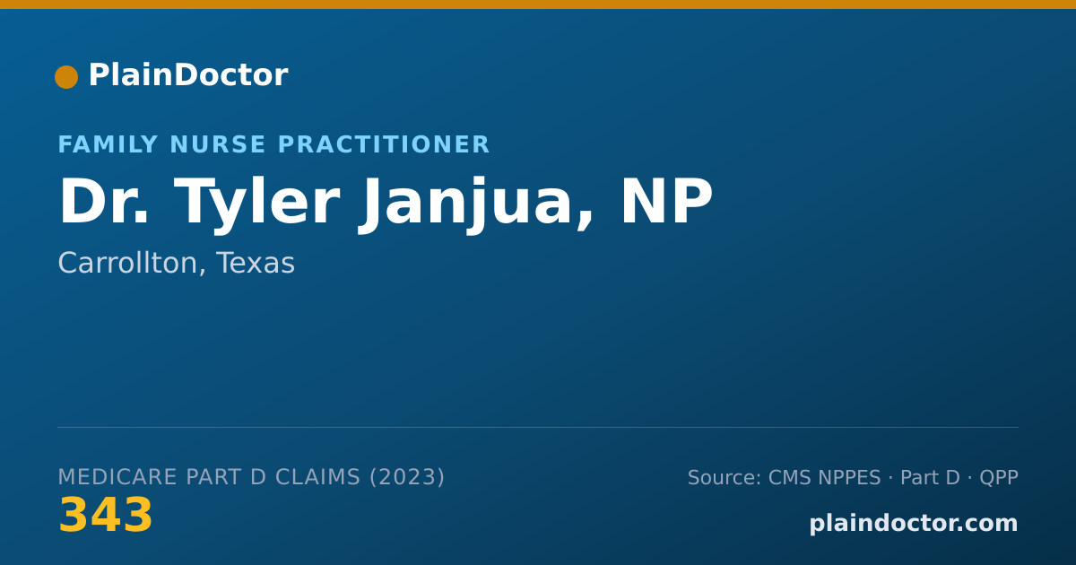 Shareable card for Tyler Janjua, NP - Family Nurse Practitioner, Carrollton, TX