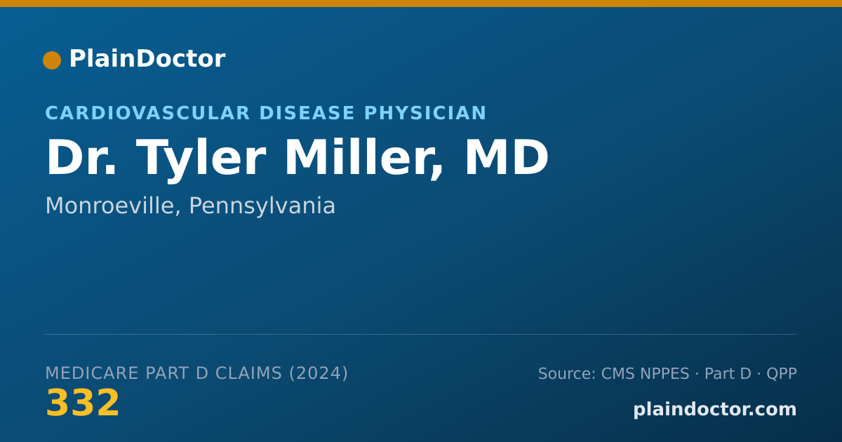 Shareable card for Tyler Miller, MD - Cardiovascular Disease Physician, Monroeville, PA
