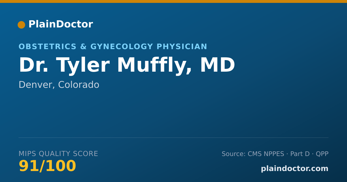 Shareable card for Tyler Muffly, MD - Obstetrics & Gynecology Physician, Denver, CO