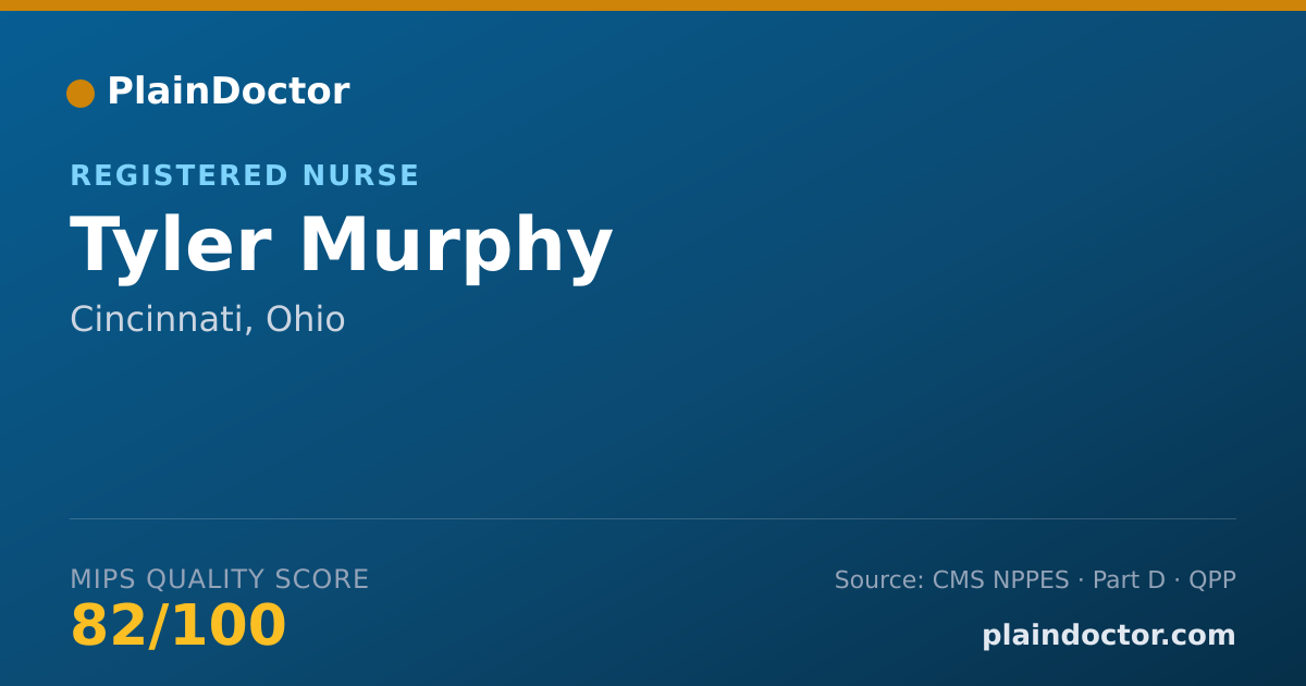 Shareable card for Tyler Murphy - Registered Nurse, Cincinnati, OH
