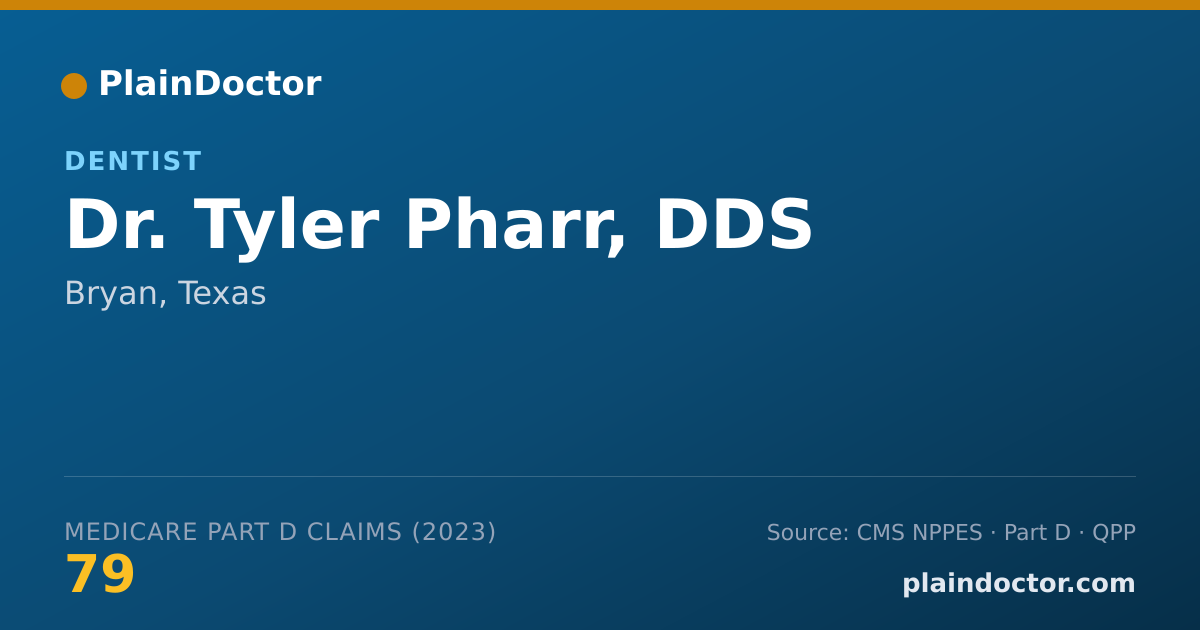 Shareable card for Tyler Pharr, DDS - Dentist, Bryan, TX