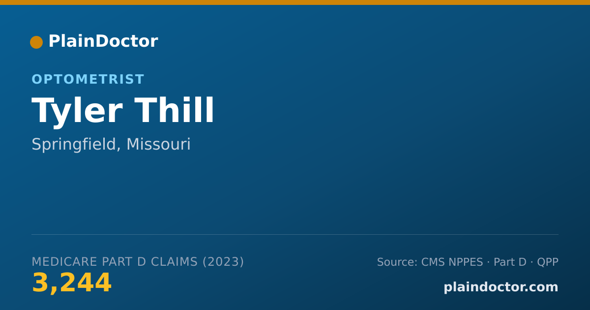 Shareable card for Tyler Thill - Optometrist, Springfield, MO