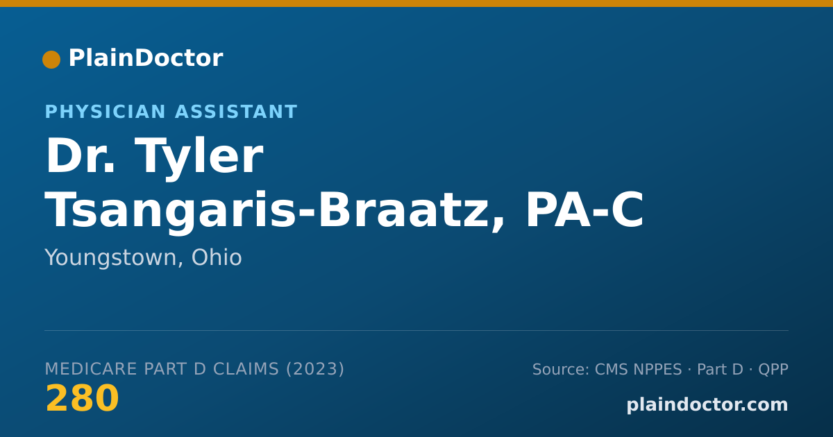 Shareable card for Tyler Tsangaris-Braatz, PA-C - Physician Assistant, Youngstown, OH