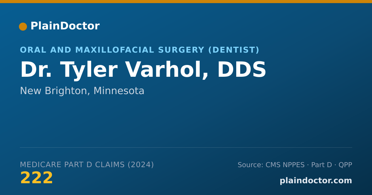 Shareable card for Tyler Varhol, DDS - Oral and Maxillofacial Surgery (Dentist), New Brighton, MN
