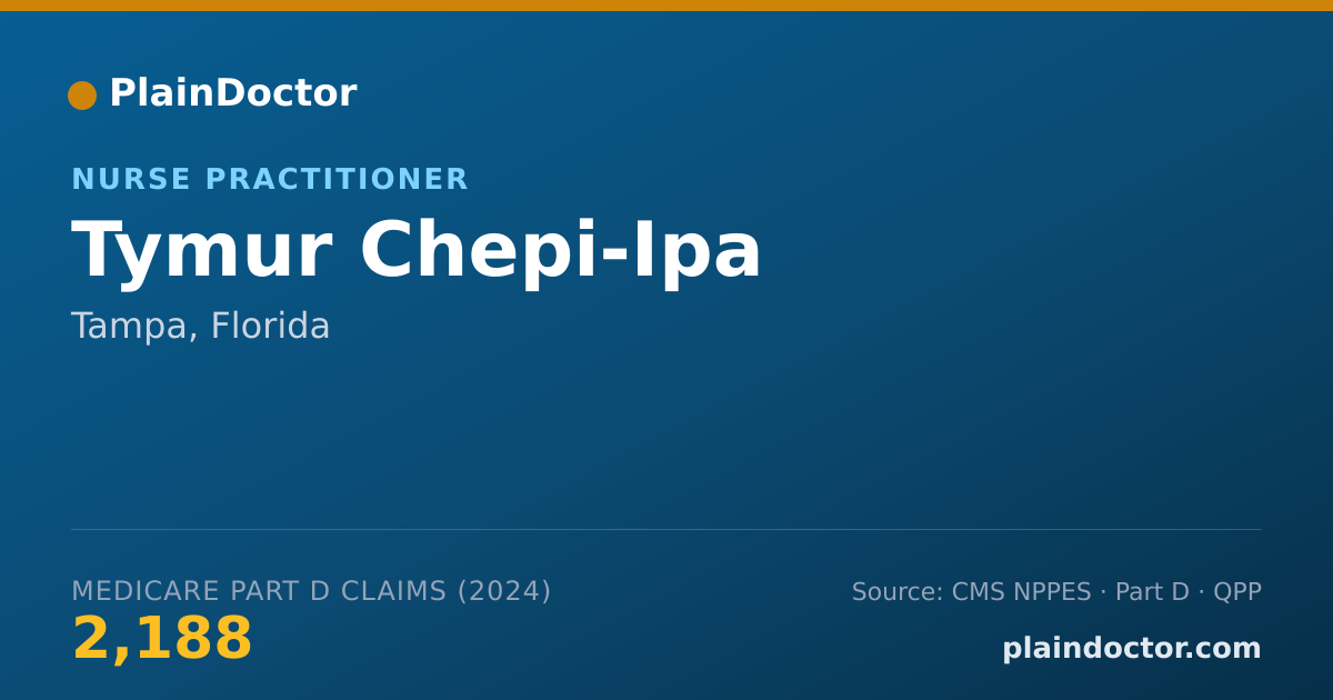 Shareable card for Tymur Chepi-Ipa - Nurse Practitioner, Tampa, FL