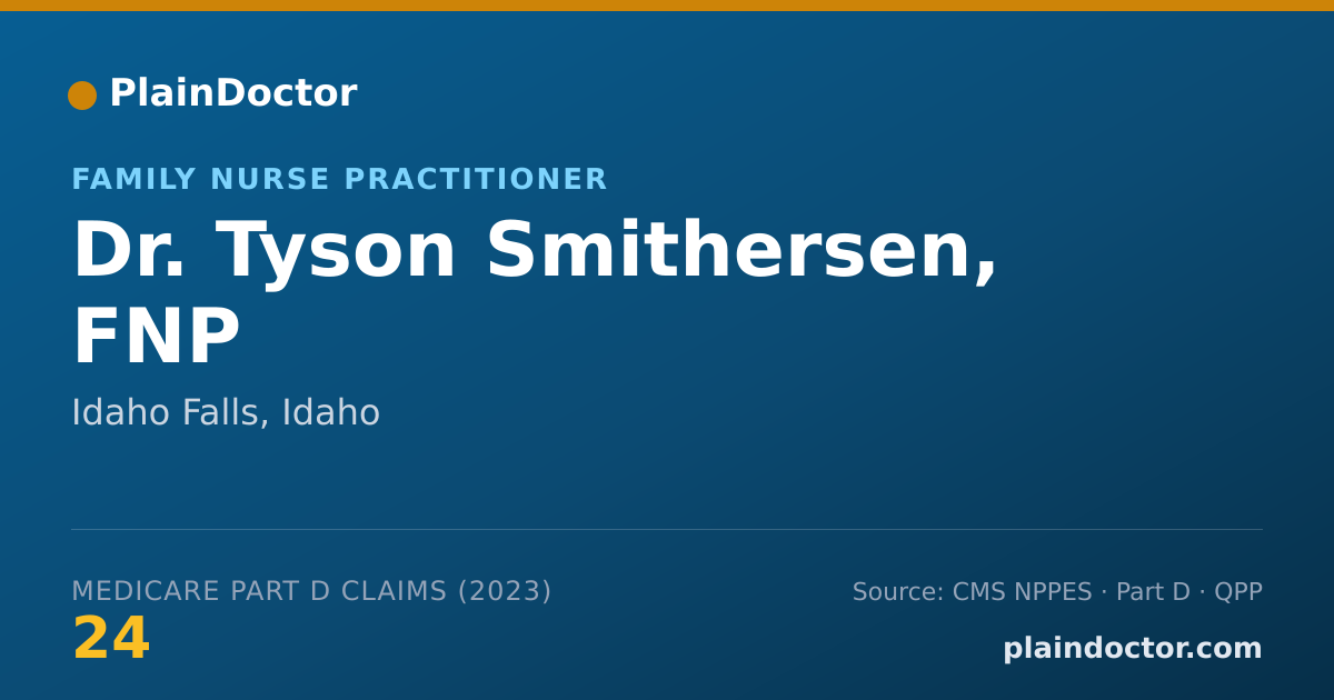 Shareable card for Tyson Smithersen, FNP - Family Nurse Practitioner, Idaho Falls, ID