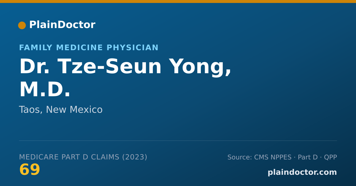 Shareable card for Tze-Seun Yong, M.D. - Family Medicine Physician, Taos, NM