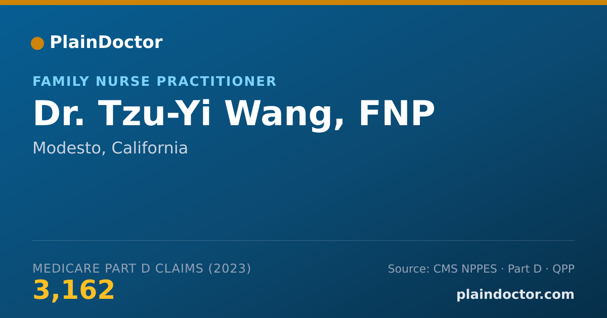 Shareable card for Tzu-Yi Wang, FNP - Family Nurse Practitioner, Modesto, CA