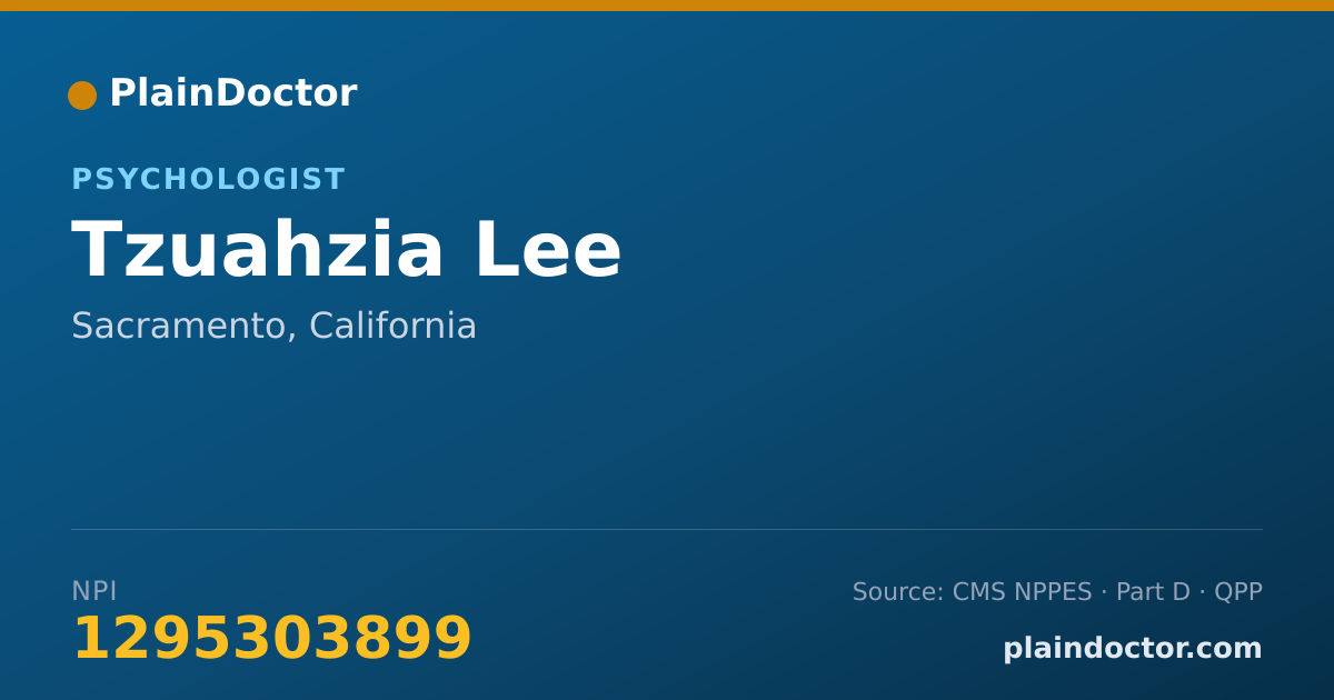 Shareable card for Tzuahzia Lee - Psychologist, Sacramento, CA