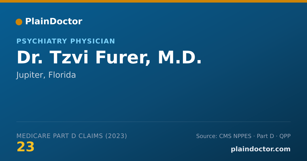 Shareable card for Tzvi Furer, M.D. - Psychiatry Physician, Jupiter, FL