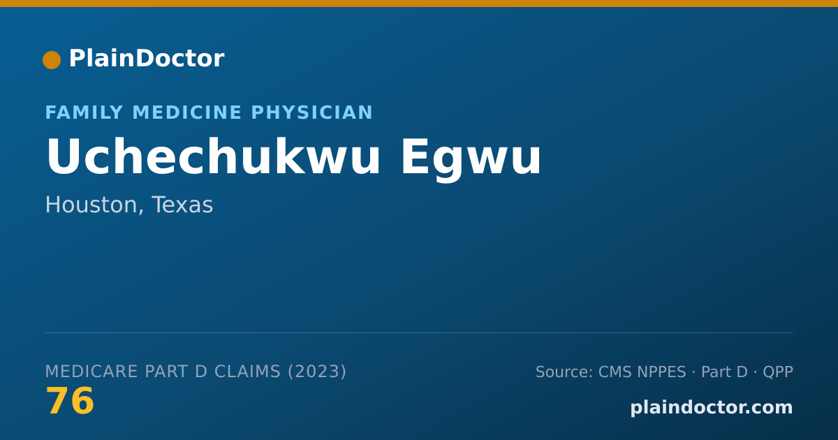 Shareable card for Uchechukwu Egwu - Family Medicine Physician, Houston, TX