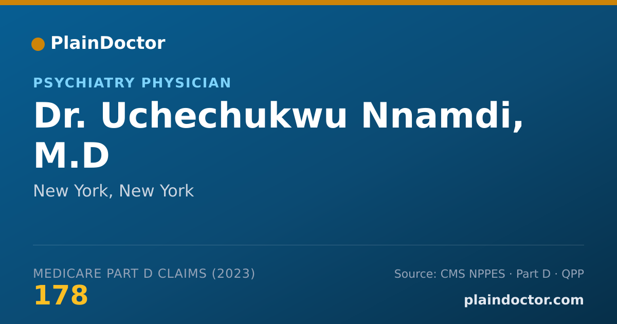 Shareable card for Uchechukwu Nnamdi, M.D - Psychiatry Physician, New York, NY