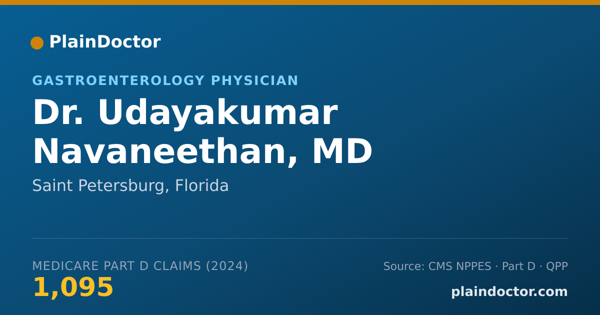 Shareable card for Udayakumar Navaneethan, MD - Internal Medicine Physician, Saint Petersburg, FL