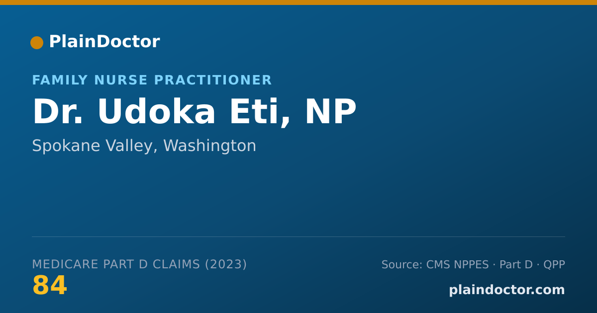 Shareable card for Udoka Eti, NP - Family Nurse Practitioner, Spokane Valley, WA