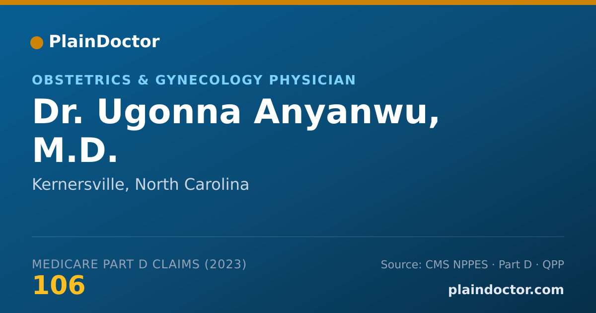 Shareable card for Ugonna Anyanwu, M.D. - Obstetrics & Gynecology Physician, Kernersville, NC