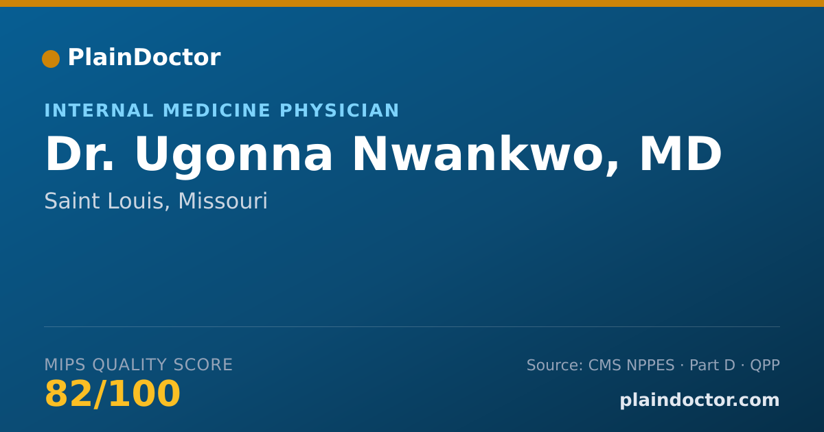 Shareable card for Ugonna Nwankwo, MD - Internal Medicine Physician, Saint Louis, MO