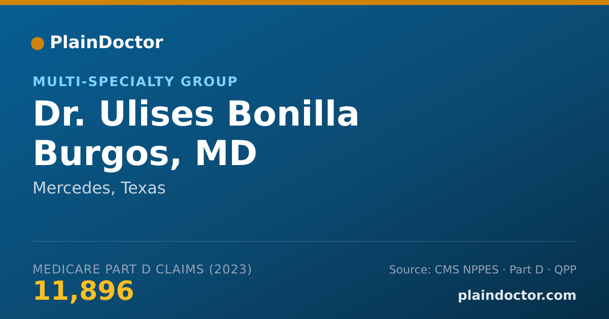 Shareable card for Ulises Bonilla Burgos, MD - Multi-Specialty Group, Mercedes, TX