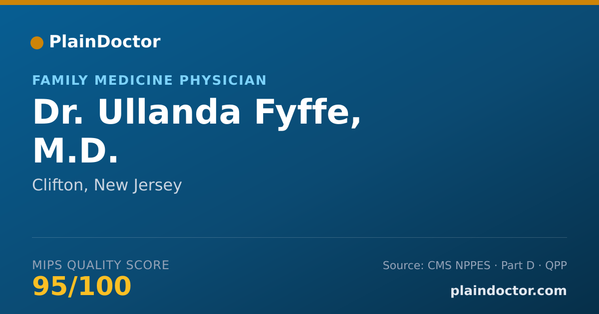 Shareable card for Ullanda Fyffe, M.D. - Family Medicine Physician, Clifton, NJ
