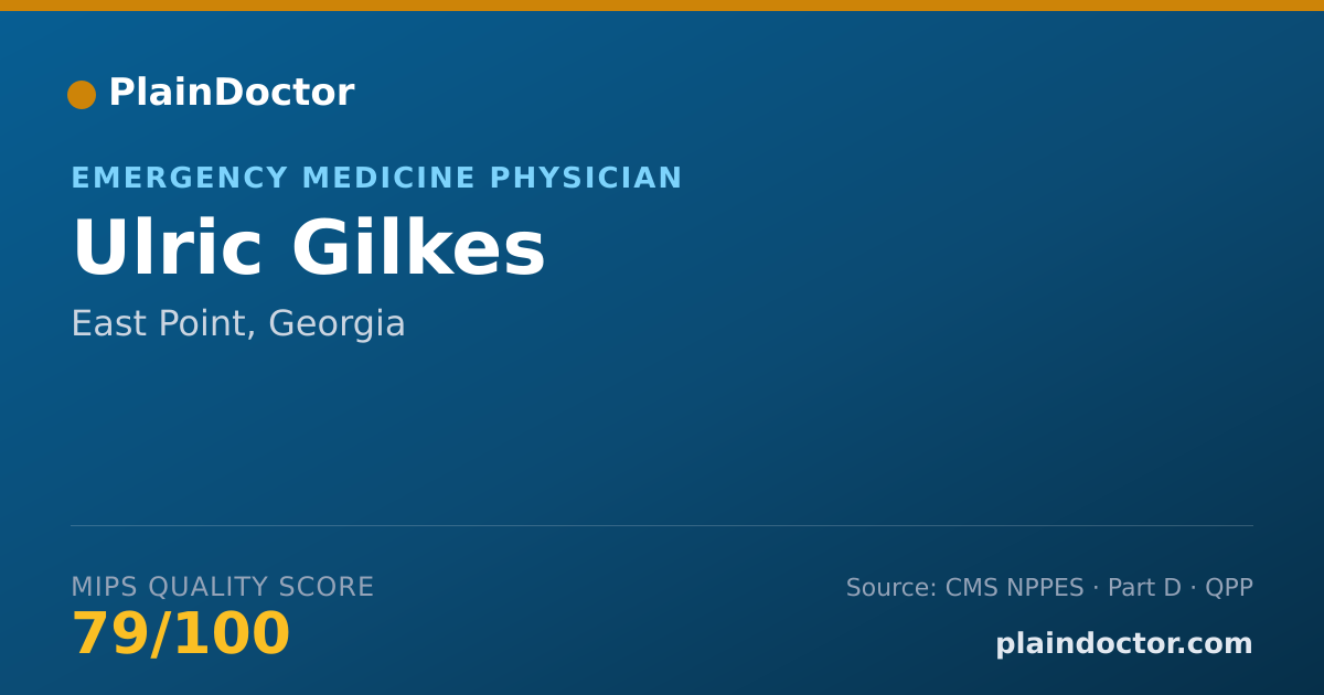 Shareable card for Ulric Gilkes - Emergency Medicine Physician, East Point, GA