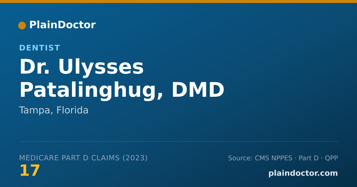 Shareable card for Ulysses Patalinghug, DMD - Dentist, Tampa, FL