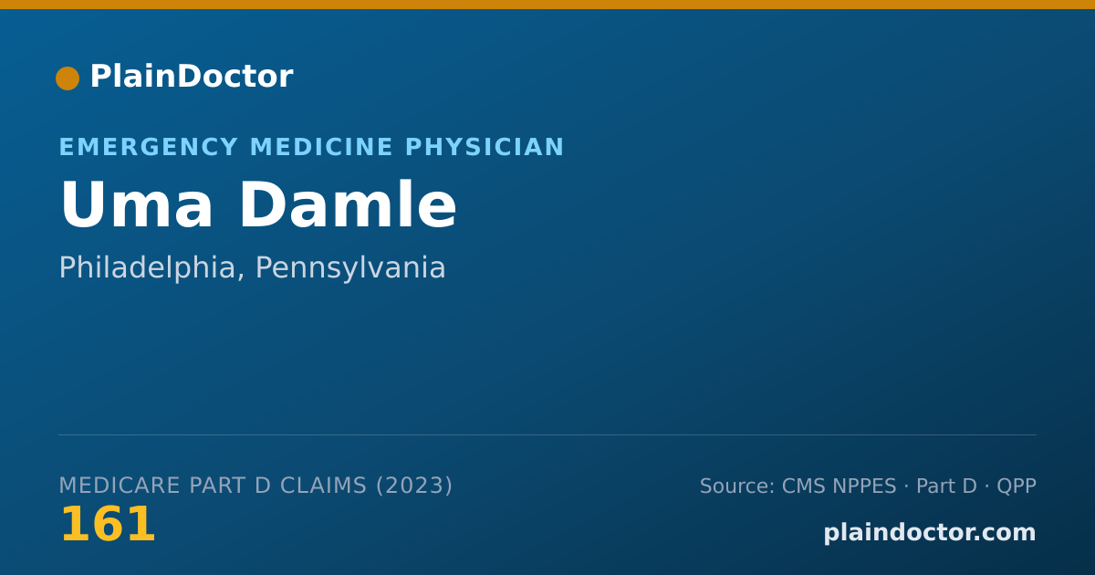 Shareable card for Uma Damle - Emergency Medicine Physician, Philadelphia, PA