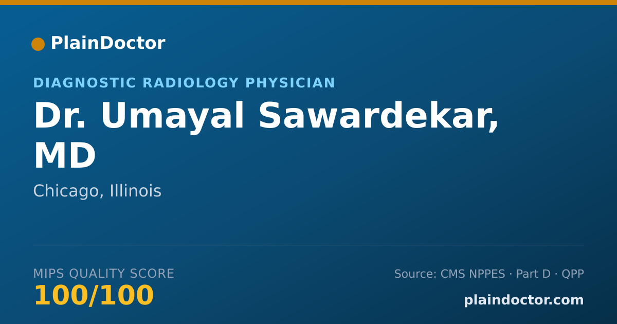 Shareable card for Umayal Sawardekar, MD - Diagnostic Radiology Physician, Chicago, IL