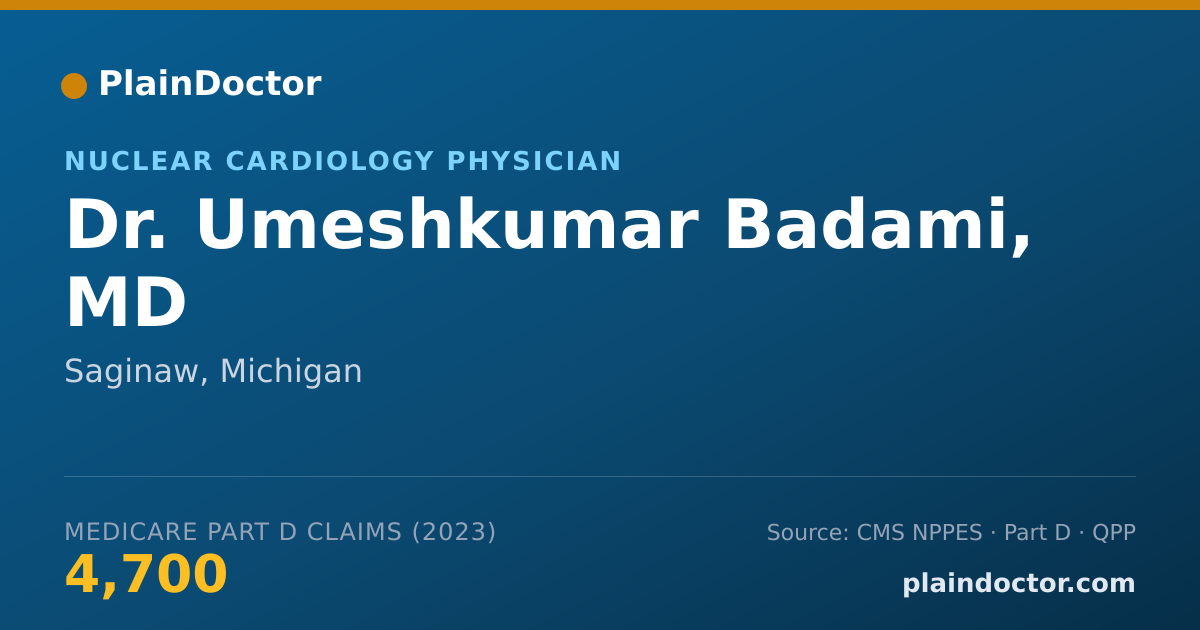 Shareable card for Umeshkumar Badami, MD - Nuclear Cardiology Physician, Saginaw, MI