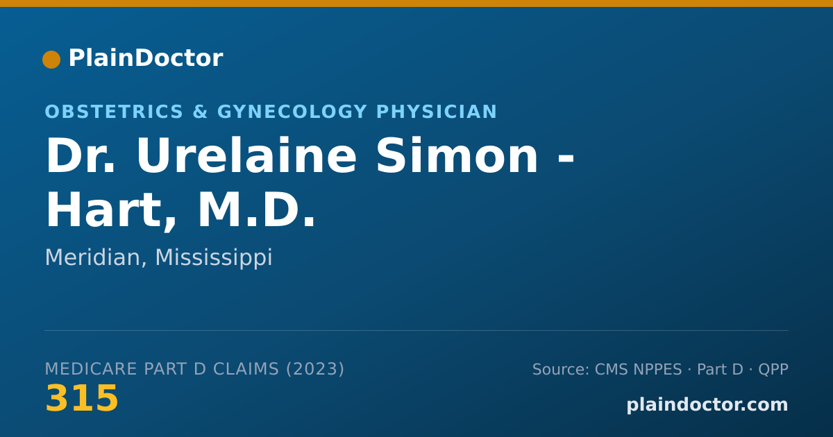 Shareable card for Urelaine Simon - Hart, M.D. - Obstetrics & Gynecology Physician, Meridian, MS