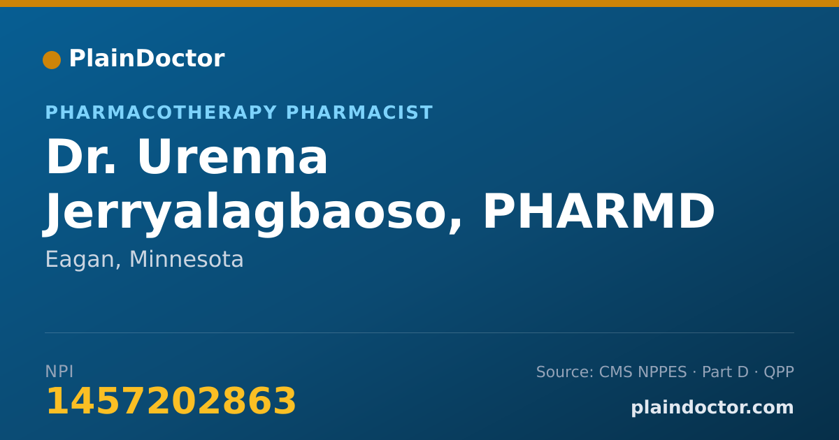 Shareable card for Urenna Jerryalagbaoso, PHARMD - Pharmacotherapy Pharmacist, Eagan, MN
