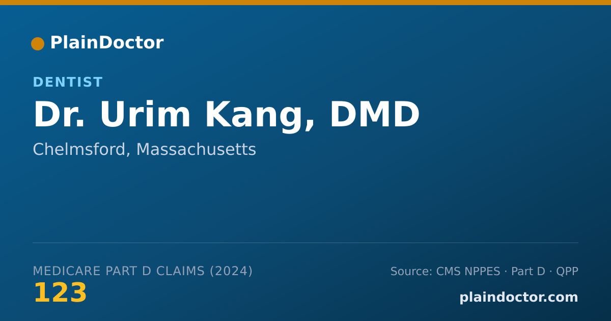 Shareable card for Urim Kang, DMD - Dentist, Chelmsford, MA