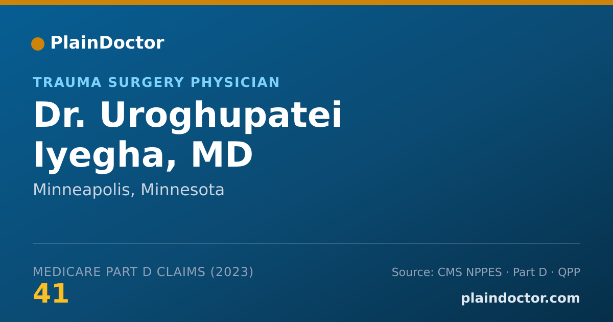 Shareable card for Uroghupatei Iyegha, MD - Trauma Surgery Physician, Minneapolis, MN