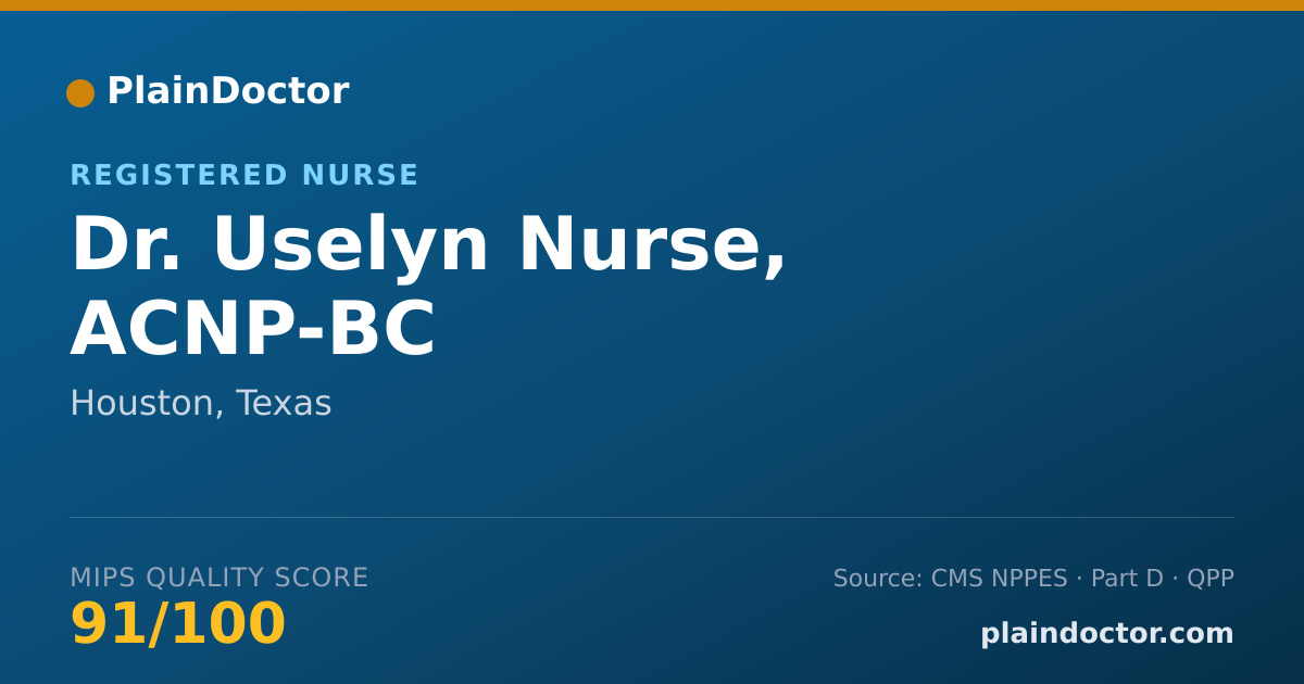Shareable card for Uselyn Nurse, ACNP-BC - Registered Nurse, Houston, TX