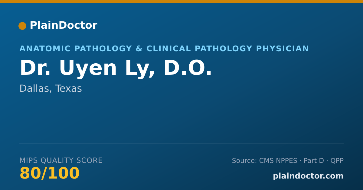 Shareable card for Uyen Ly, D.O. - Anatomic Pathology & Clinical Pathology Physician, Dallas, TX