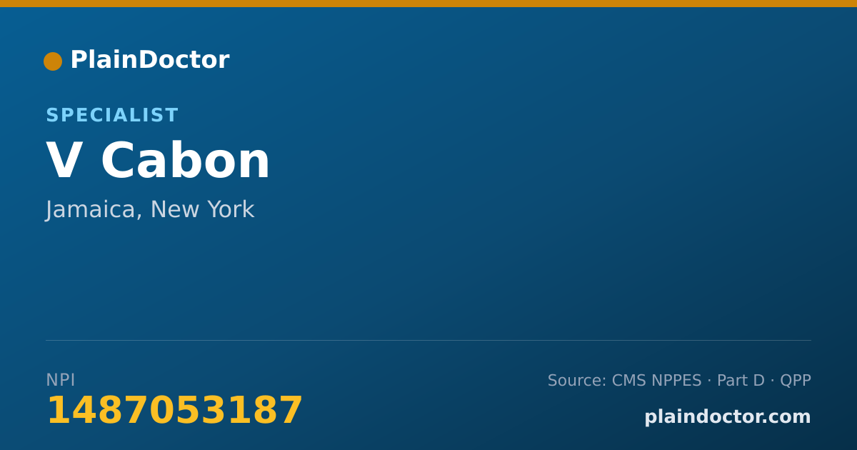 Shareable card for V Cabon - Specialist, Jamaica, NY