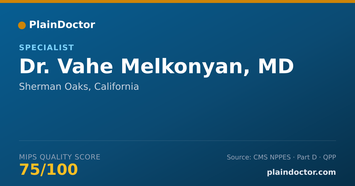Shareable card for Vahe Melkonyan, MD - Specialist, Sherman Oaks, CA
