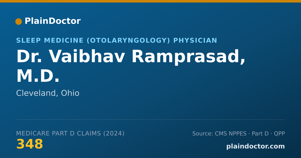 Shareable card for Vaibhav Ramprasad, M.D. - Sleep Medicine (Otolaryngology) Physician, Cleveland, OH