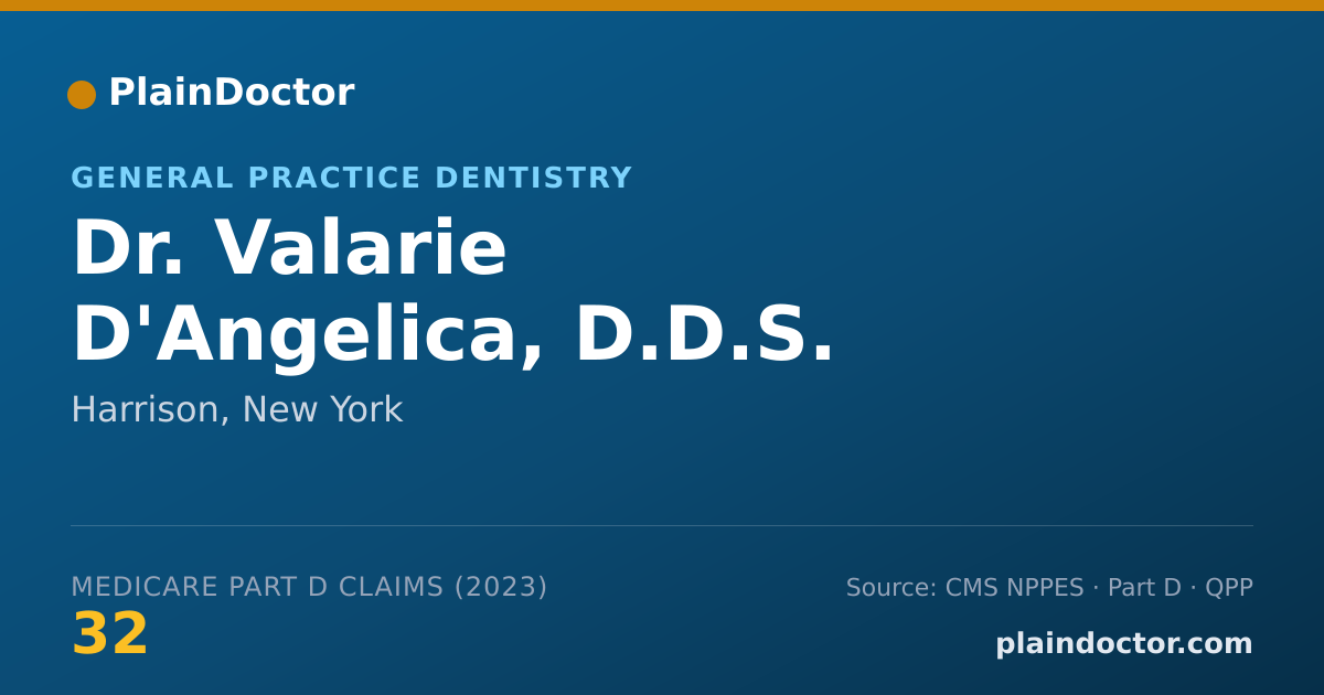 Shareable card for Valarie D'Angelica, D.D.S. - General Practice Dentistry, Harrison, NY