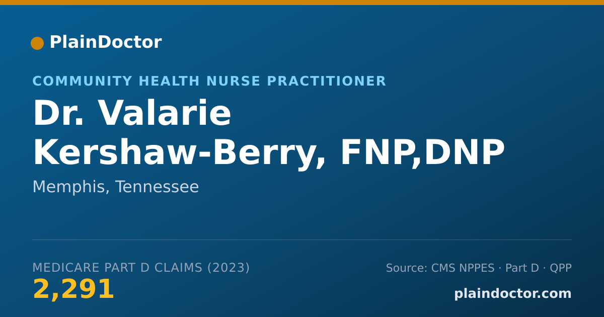Shareable card for Valarie Kershaw-Berry, FNP,DNP - Community Health Nurse Practitioner, Memphis, TN