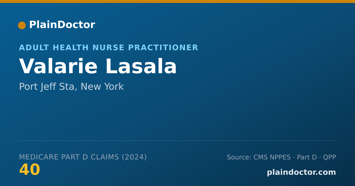 Shareable card for Valarie Lasala - Adult Health Nurse Practitioner, Port Jeff Sta, NY