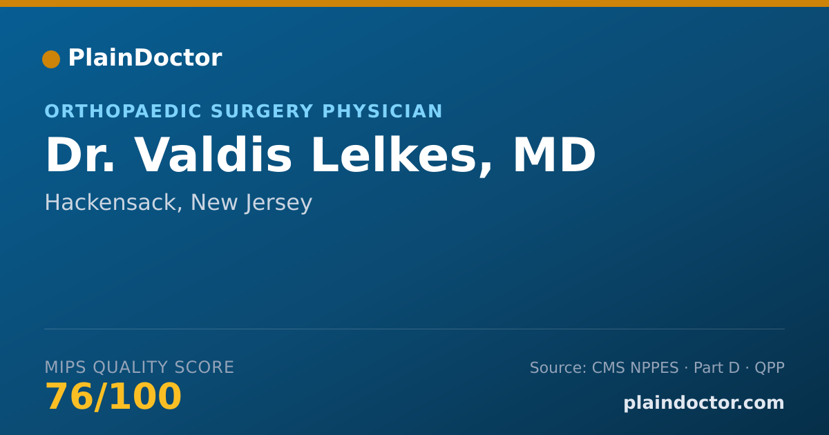 Shareable card for Valdis Lelkes, MD - Orthopaedic Surgery Physician, Hackensack, NJ