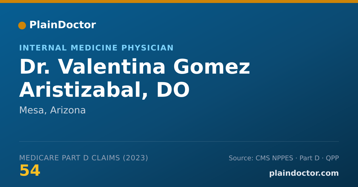 Shareable card for Valentina Gomez Aristizabal, DO - Internal Medicine Physician, Mesa, AZ