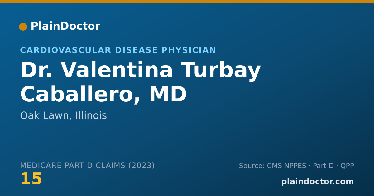 Shareable card for Valentina Turbay Caballero, MD - Cardiovascular Disease Physician, Oak Lawn, IL