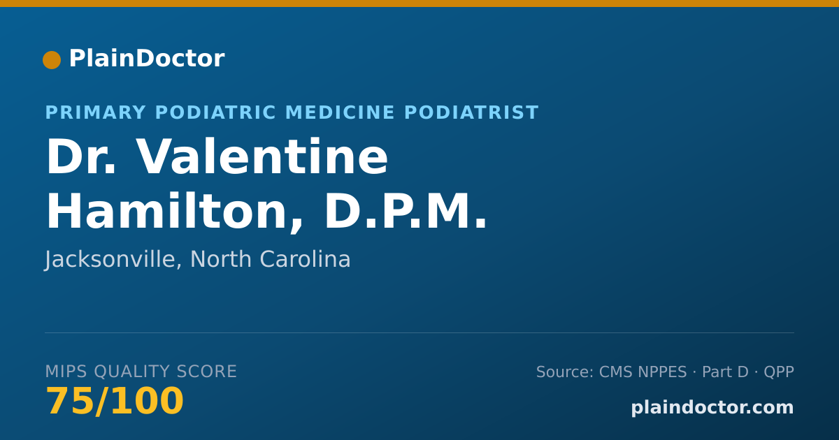 Shareable card for Valentine Hamilton, D.P.M. - Primary Podiatric Medicine Podiatrist, Jacksonville, NC