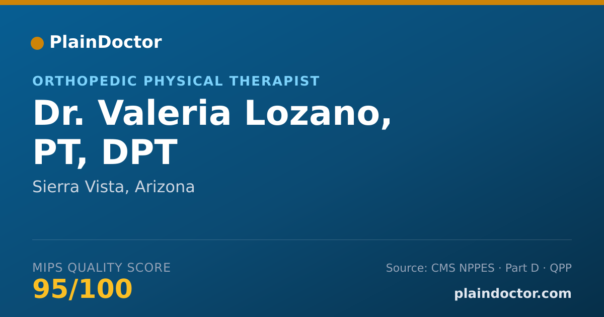 Shareable card for Valeria Lozano, PT, DPT - Orthopedic Physical Therapist, Sierra Vista, AZ