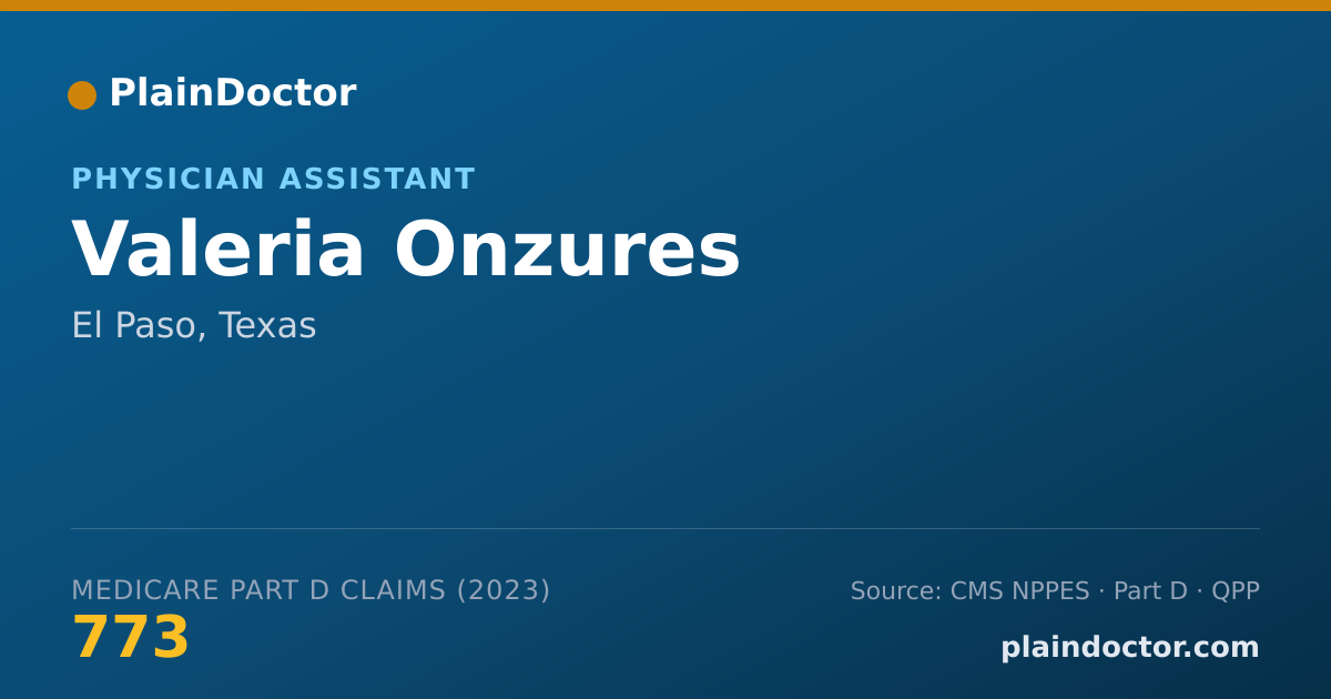Shareable card for Valeria Onzures - Physician Assistant, El Paso, TX