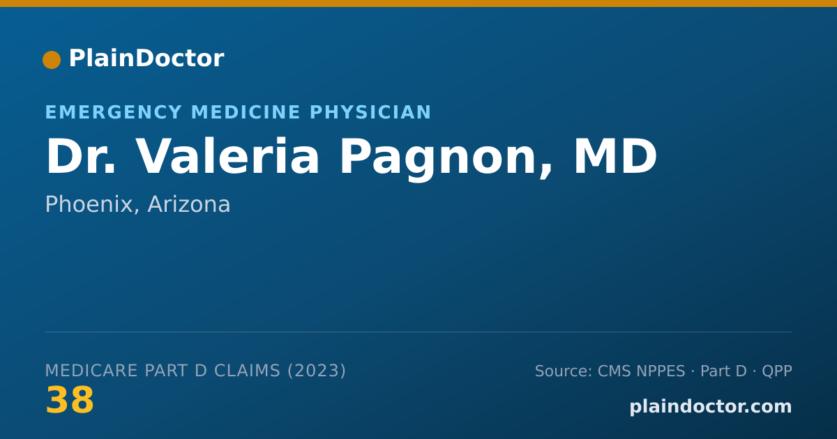 Shareable card for Valeria Pagnon, MD - Emergency Medicine Physician, Phoenix, AZ